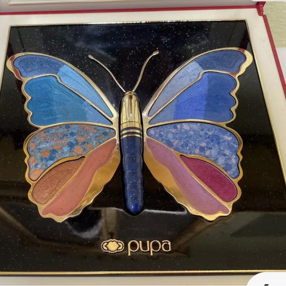 Vintage butterfly eyeshadow palette made in Italy